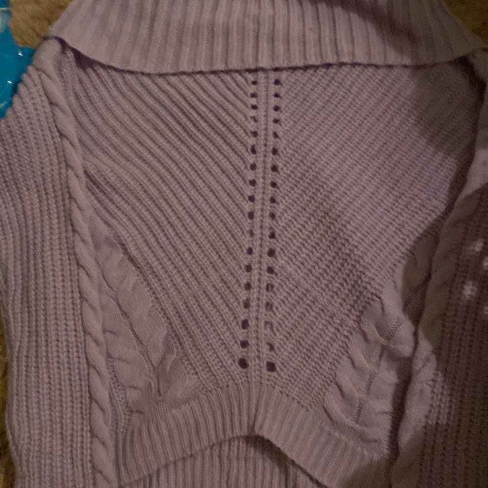 Purple off the shoulder sweater